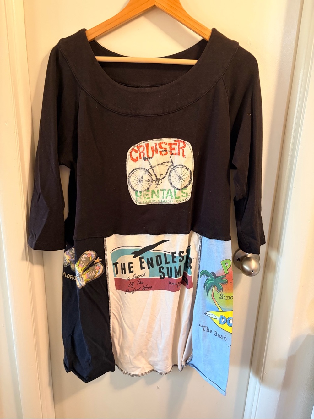 Women’s Multi-Panel Graphic Tunic Top - Handmade